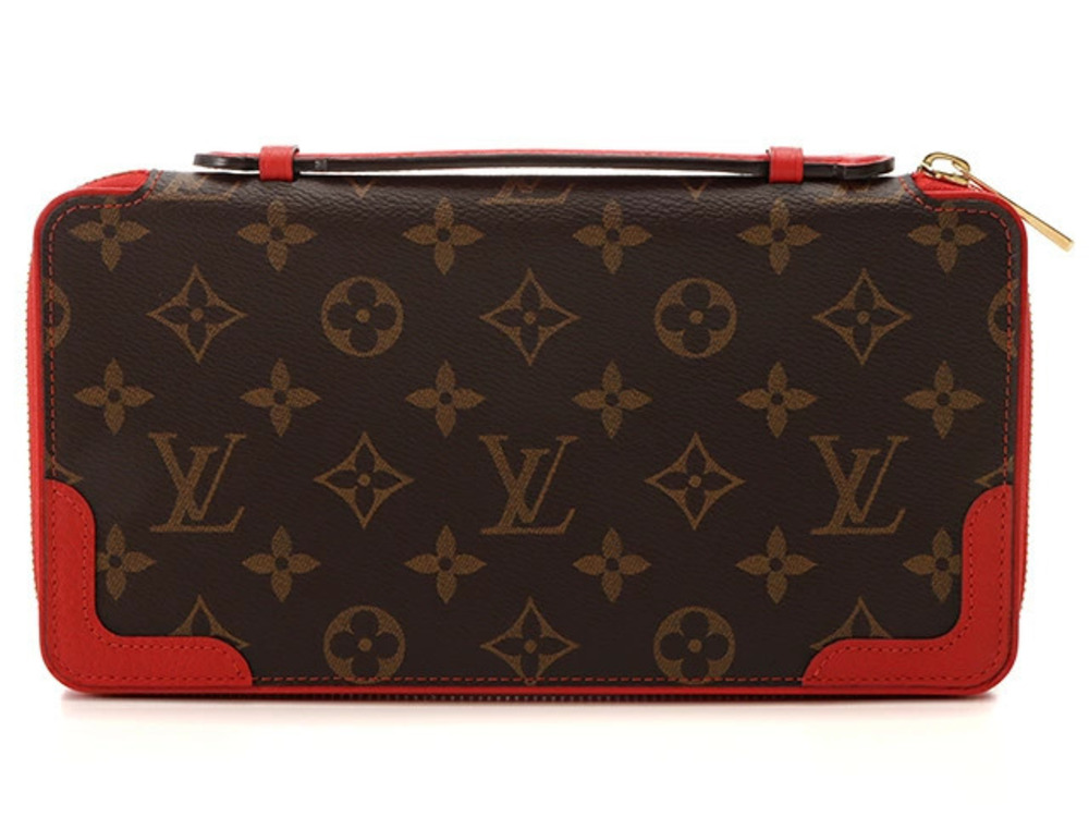 LOUIS VUITTON Wallet Accessories Long Daily Organizer Monogram Rouge Red